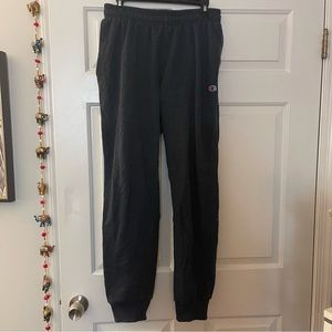 Champion Dark Grey Sweatpants Loose Fitting Size Large